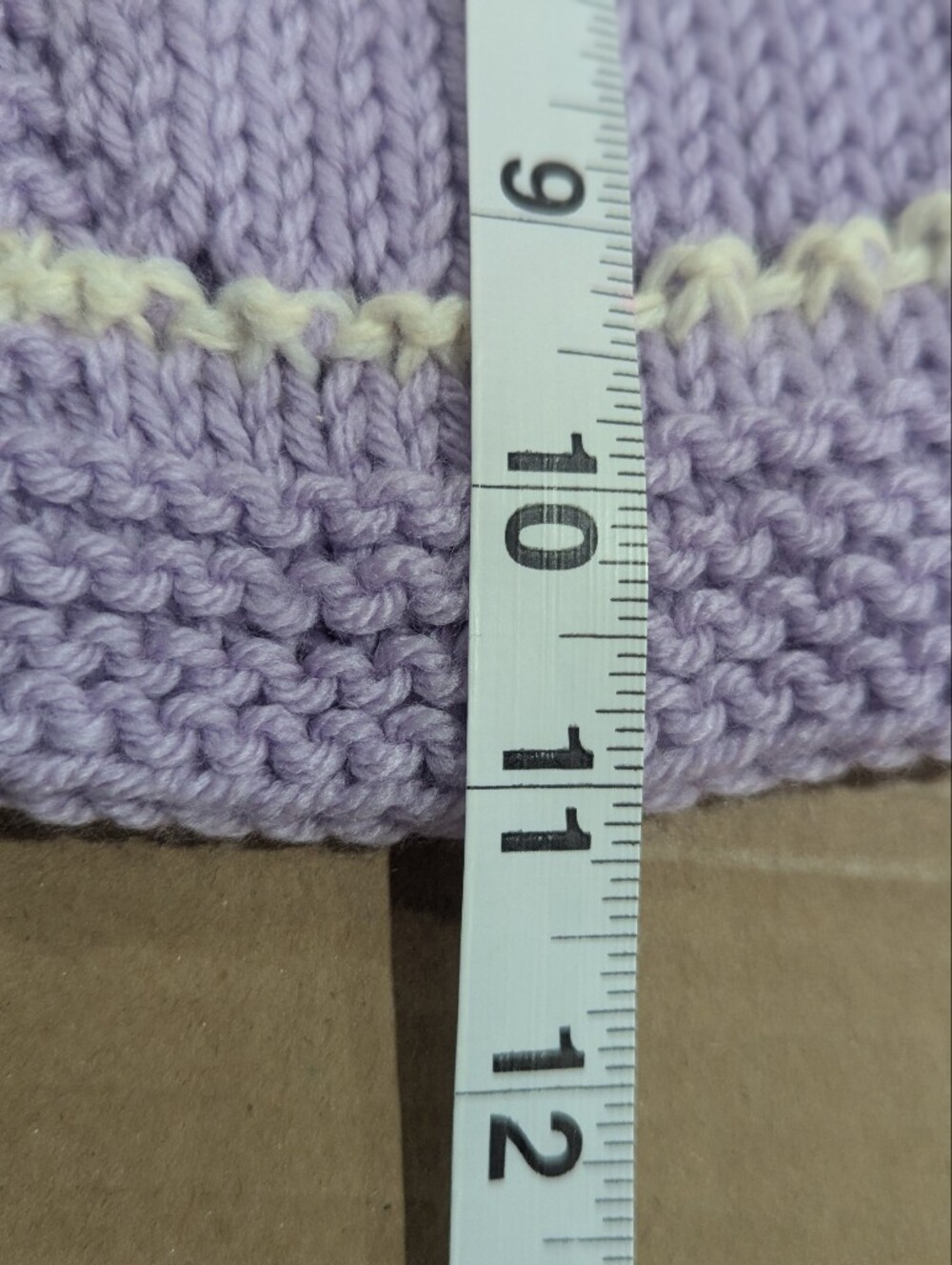Handmade Purple White Accent Handmade Crochet Baby Girl Cardigan Sweater *6-12mo - Picture 10 of 11